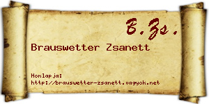 Brauswetter Zsanett névjegykártya